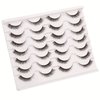 Gmagictobo False Eyelashes Natural Short Clear Band Cat Eye Lashes Light 3D Faux Mink Eyelashes Wispy Fake Eye Lashes Pack 14 Pairs
