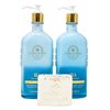 Bath & Body Works Aromatherapy Sea Soul Refreshing JASMINE + EUCALYPTUS 2 Pack Moisturizing Body Lotion Gift Set with a Natural Oats Bar Soap - Full Size