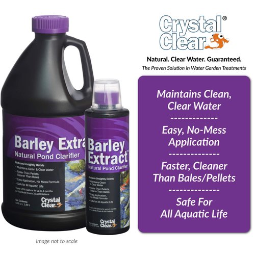 Crystal Clear Barley Extract Concentrate - Natural Liquid Pond Clarifier - 16 Ounce of Barley Straw Extract Treats Up to 8000 Gallons