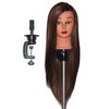 HairZtar 30" - 32 " Synthetic Fiber Mannequin Head Hairdresser Training Head Manikin Cosmetology Head (MIKE+C) (MEDIUM BROWN (MIKE+C))