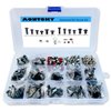 AONTOKY 500Pcs RC Screw Kit Repair Tool M3 M4 Hex Screws Nut Shell Buckle Hardware Fastener for 1/8 1/10 1/12 Scale Cars Truck Crawler DIY Parts