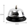 Fasmov 6 Pack 3.4 Inch Diameter Call Bells, Chrome Finish Customer Service Bell, Desk Bell Service Bell for Hotels, Schools, Hospitals, Customer Service, Warehouses