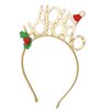 Needzo Ho Ho Ho Christmas Headband, Holiday Hair Band Accessory For Women, One Size Fits Most, 7.5 Inches