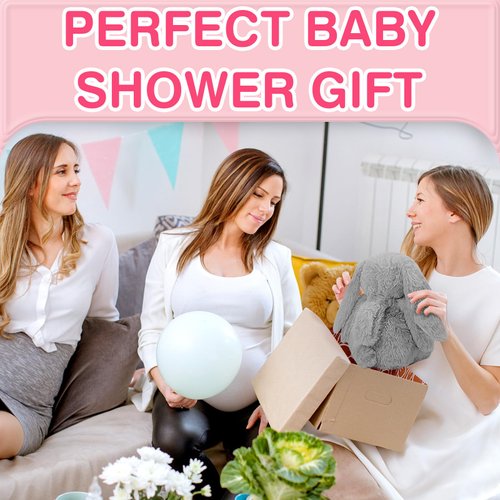 DEARBABY Baby Soother Cry Activated Sensor Toys,Heartbeat Bunny for Babies,Plush Stuffed Animal for Newborn Infants,Baby Toy Vibrating with Mom’s Heartbeat, for Girls and Boys