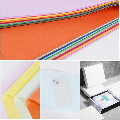 240 Sheets Tissue Paper for Gift Bags, 24 Colored Tissue Paper Bulk for Crafts, 11.5 x 8 inches Craft Tissue Paper for Art Projects, Festival Decorations, DIY Paper Flower Pom Pom