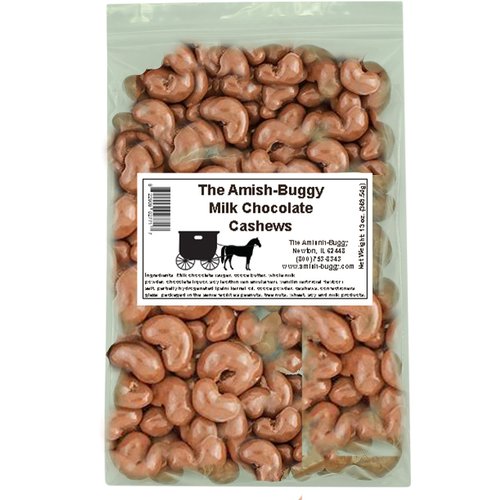The Amish-Buggy (a division of Arndts Fudgery) Milk Chocolate Covered Cashews, 13 Ounce