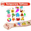 48 Beach 24PCS Beach Temporary Tattoos Sticker 24PCS Slap Bracelets Perfect for Themed Birthday Party Favors Baby Showers or Classroom Rewards Ideal Decor and Gifts for Girls and Boys