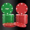 Lynkaye 100 Plastic Poker Chips with no denominations, DIY Print with Your Personalized Text, Poker Card Game Chips Bulk, Counting Discs Markers for Learning Math Counting, Game Play, Party