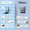 KevKev Lash Clusters 168 Pcs Cluster Lashes DIY Lash Extensions Mixed Styles Individual Lashes Eyelash Clusters Thin Band & Soft False Lashes Wispy Natural Lash Extension Clusters (Breeze, D-8-18mix)