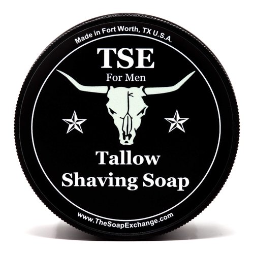 TSE for Men Cool Mint Shaving Soap with Tallow and Shea Butter. Natural Ingredients for Rich Lather and a Smooth Comfortable Shave. Artisan 4.5 oz Semi-Soft Italian Style. Made in the USA.
