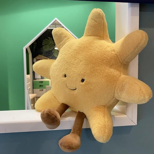 NatureMan Sun Shaped Plush Toys Amuseable Sun Moon Stuffed Animal Plushie Doll Toys Room Decoration Gift for Kids Children (Sun)