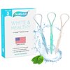 Dr. Nick’s White & Healthy Tongue Scraper (3 pack), Dentist Designed to Cure Bad Breath, Easy to Use Plastic Tounge Scraper Cleaner Maintains Oral Care for Adults (Green Blue & White)