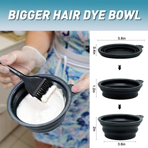 Xarchy 19 Pcs Professional Hair Bleach Kit Hair Coloring Products with Hair Dye Brush, Hair Color Bowl, Hairclips, Applicator, Earmuffs for Hair Highlighting and Hair Coloring at Home