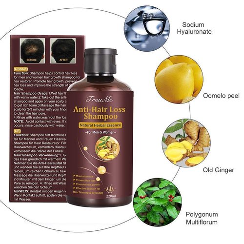 CIDBEST Hair Growth Shampoo - Anti-Thinning, Thickening Shampoo for Hair Loss & Grow Hair Fast for Men & Women, 220ML