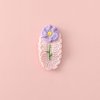 Crochet knitted Hair Clips for Girls Birthday Gifts Hair Accessories Barrettes Strong Hold Jaw Clip for Thick Thin Hair Makeup Application (Little Flower)