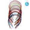 Carykon 20 PCS Women DIY Satin Fabric Covered Ribbon Headbands 5mm Width, Mixed Color.