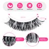 False Eyelashes Natural Look Synthetic Fibers Extension Lengthening DIY D Curl Eyelashes Reusable Cluster Lashes eyelash strings 8/10/12/14/16mm by PANLOPU (Z008-8/10/12/14/16mm)