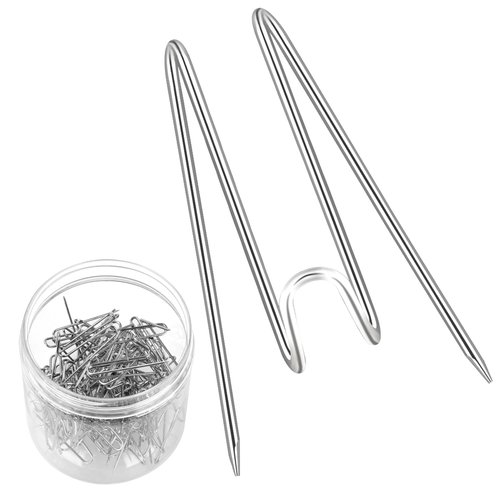 50Pcs Fabric Panel Wall Hooks Panel Wire Hooks, Cubicle Hooks with Clear Storage Box for Cool Cubicle Decor Interior or Exterior Decor at Home, School, Office, DIY, for Party or Holiday
