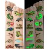 96 Pieces Luminous Reptile Temporary Tattoos,Glow in The Dark Reptile Snake Lizard Frog Crocodile Turtle Themed Tattoos Stickers Party Decoration Supplies Party favors for Kids Adults