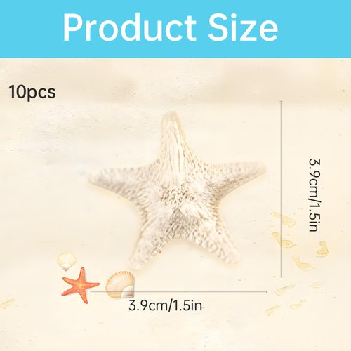 10Pcs Starfish Hair Clips for Women,Mermaid Hair Clips Resin Sea Beach Hair Barrettes Pins,Mermaid Headpiece Beach Shell Hair Alligator Clips for Women Girls