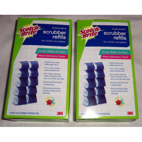 Scotch Brite Toilet Scrubber Refill Value Pack 2 Boxes of 10 Each Click N Flip