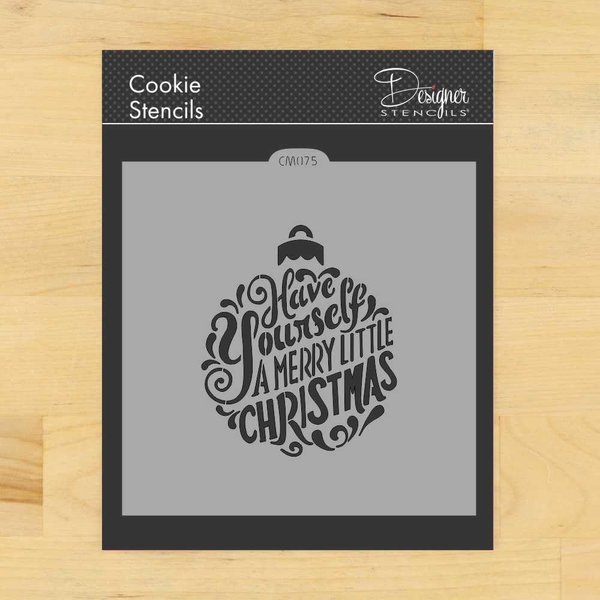 Merry Little Christams Cookie and Craft Stencil by Designer Stencils