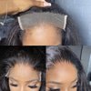 5x5 HD Lace Closure, Ultra-thin Invisible HD Lace Closure Tiny Single Knot Pre-Plucked with Baby Hair 12A Grade Brazilian Virgin Straight Hair Undetectable Melted Lace Closure Human Hair 16 Inch