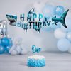 Shark Birthday Party Banner Shark Happy Birthday Banner Shark Theme Party Decorations Ocean Under The Sea Party Hanging Wall Decor for Kids Boys Birthday Party