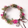 KorViSHOW Pink Tropical Flower Crown - Orchid Floral Headband Handmade Headpiece Renaissance Hair Accessories for Women Maternity Girl Halloween Carnival Wedding Cosplay