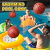 LNCOJOLM 8” Water Pool Basketball Set with Pump, Replacement Ball for Basketball Hoop, PVC Waterproof Basketballs Floating Toy for Swimming Pool Seaside, Indoor Outdoor Water Games Summer Party