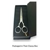 Generic Hair Cutting Scissors, Schönn Hair Scissor, Professional 6.5 inch Right-Handed Barber Shears - German Stainless Steel, Hand Sharpened (Silver/Gold), SCH-CLS-01