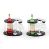 Dollhouse Wine Glasses Bottle and Spiral Shape Rack Set Bar Accessories Miniature Wine Set Kitchen Decoration Wine Holder Tabletop Decor (GREEN BOTTLE)