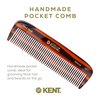 Kent 12T All Coarse Hair Detangling Comb Wide Teeth Pocket Comb for Thick Curly Wavy Hair. Hair Detangler Comb for Grooming Styling Hair, Beard and Mustache. Saw-Cut Hand Polished. Handmade in England