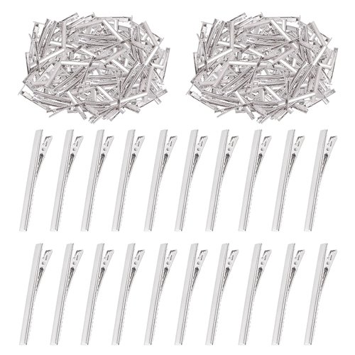 Swpeet 200Pcs 3inch - 7.5cm Alligator Hair Clips Kit, Perfect for Metal Duck Bill Hair Clips Flat...