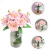 NUOBESTY Dollhouse Miniature Flowers Doll House Mini Vase with Flower Potted Plant Flower Vase Model for DIY Micro Landscape Decoration Accessories Home Desktop Ornament