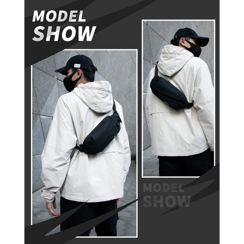 Black Fanny Pack for Mens Crossbody Bag,Waist Packs for Women,Sling Bag for Men,Travel Fanny Pack,Over the Shoulder Bag,man purse for men Casual Daypack Shoulder Bag Running Tactical.