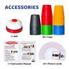 Pairez Toys Quick Stacking Cups Games for Kids, Classic Matching Cup Game, Speed Match Cups Games, Parent-Child Interactive Toys with 24 Cards & 30 Cups, Family Games for Party or Travel