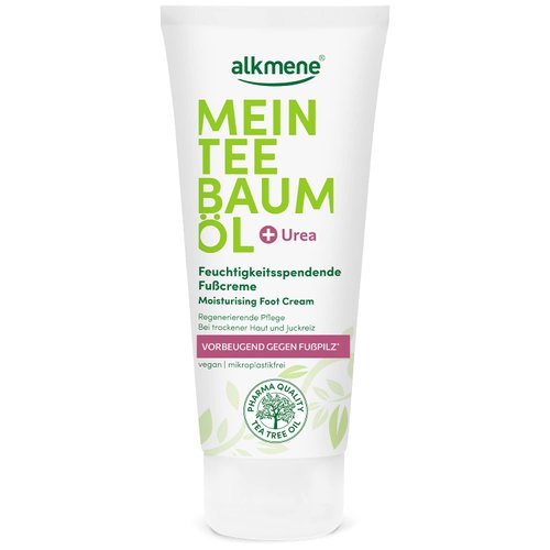 Alkmene Intensive Foot Repair Cream, Feet Cream with Tea Tree Oil, Vegan and Paraben-Free Foot and Heel Cream for Rough, Dry and Cracked Feet, Soothes and Deodorizes, 100 ml