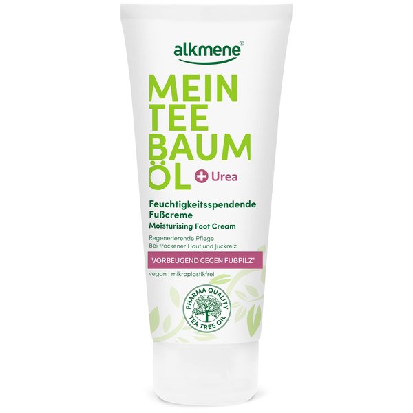 Alkmene Intensive Foot Repair Cream, Feet Cream with Tea Tree Oil, Vegan and Paraben-Free Foot and Heel Cream for Rough, Dry and Cracked Feet, Soothes and Deodorizes, 100 ml