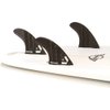 DORSAL Surfboard Fins Thruster 3 Set FCS Compatible Black Medium Carbon Fiber with Honeycomb Hexcore