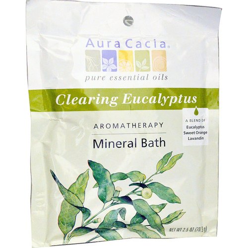Aura Cacia, Mineral Bath Eucalyptus, 2.5 Ounce