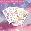 Hohamn Glitter Tattoos for Girls Kids, 12 Sheets Glitter Butterfly Unicorn Mermaid Ice Cream Temporary Tattoos for Girls Birthday Party Supplies Gifts Decoration