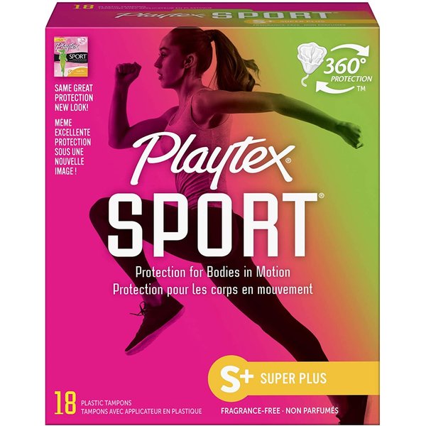 Playtex Femcare Sport Unscented Tampons - Super+: 18 Count