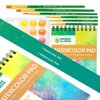 Watercolor Paint Set - 36 Premium Paints - 12 Page Pad - 6 Brushes - Painting Supplies with Palette, Watercolors, Art Pad Paper and Artist Brushes