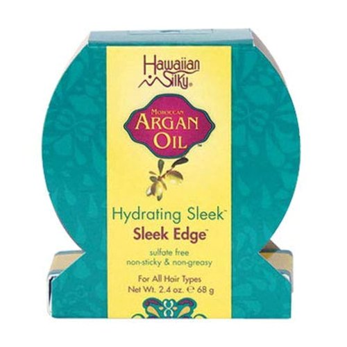 Hawaiian Silky Pure Argan Oil Enriched Pomade Edge Control Gel Scalp Repair 2.4oz - No Sulfate, N...