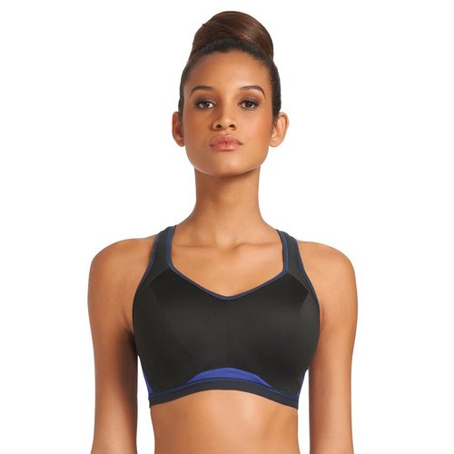 Freya Women's Underwire Crop Top Sports Bra, Electric Black, 36B