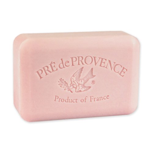 Pre de Provence Artisanal Soap Bar, Enriched with Organic Shea Butter, Natural French Skincare, Quad Milled for Rich Smooth Lather, Peony, 8.8 Ounce