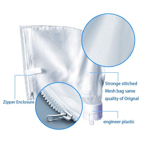 2 Packs All Purpose Debris Bag with Resin Zipper Opening Compatible with Polaris 360 380 Pool Vacuum Cleaner or Filter Parts