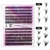 Natural Lash Extension Kit 240 PCS Lash Clusters Kit False Eyelashes Natural Look Wispy Lashes 10-16MM Individual Lashes Extensions DIY at Home