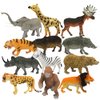 ArtCreativity Zoo Animal Figurines Assortment for Kids, Pack of 12, Assorted Small Animal Figures, Sturdy Plastic Playset, Fun Zoo Theme Birthday Party Favors, Great Gift Idea for Boys & Girls